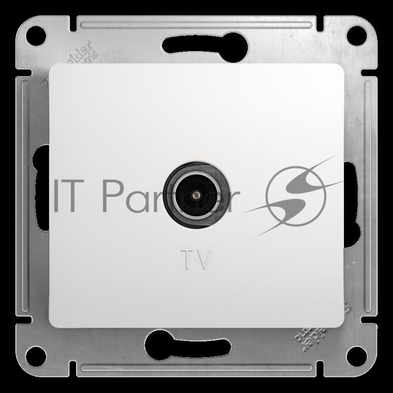 Механизм розетки TV 1-м СП Glossa 1DB белый SchE GSL000191