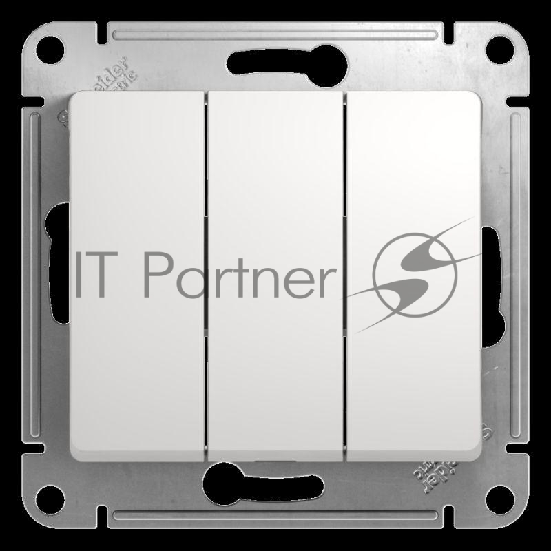 Механизм выключателя 3-кл. СП Glossa 10А IP20 10AX бел. SchE GSL000131