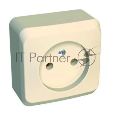 Розетка 1-м ОП Этюд 16А IP20 без заземл. крем. SchE PA16-001K
