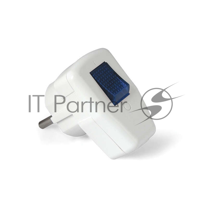 Вилка электрич. с выкл. с заземл. 16А 250В бел. UNIVersal 0056