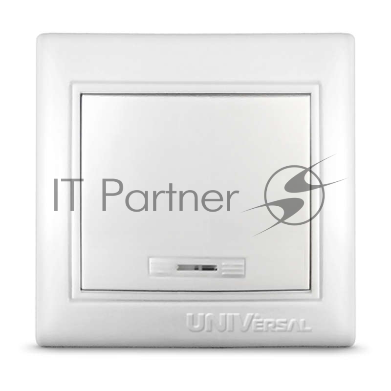 Выключатель 1-кл. СП Севиль 10А IP20 с индик. белый Universal С0121