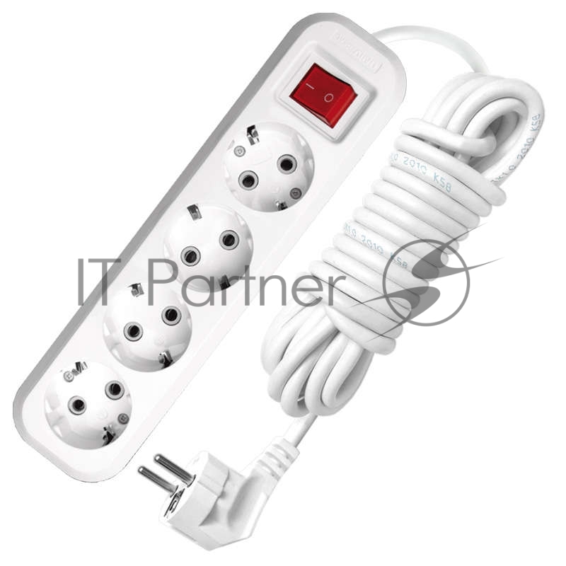 Удлинитель 4х3 м с заземл. 16А IP20 S-304 с выкл. ПВС 3х1 UNIVersal 9631990