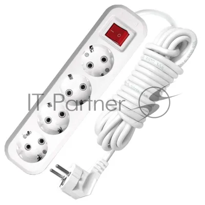 Удлинитель 4х3 м с заземл. 16А IP20 S-304 с выкл. ПВС 3х1 UNIVersal 9631990
