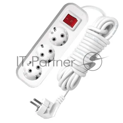 Удлинитель 3х5 м с заземл. 16А IP20 S-303 с выкл. ПВС 3х1 UNIVersal 9631987