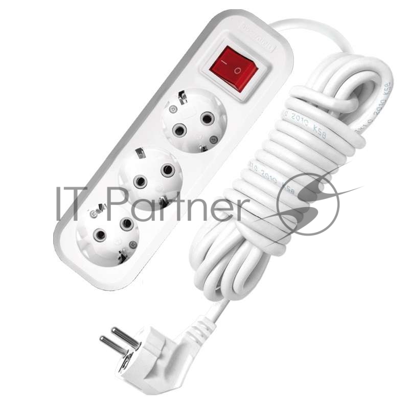 Удлинитель 3х3 м с заземл. 16А IP20 S-303 с выкл. ПВС 3х1 UNIVersal 9631986