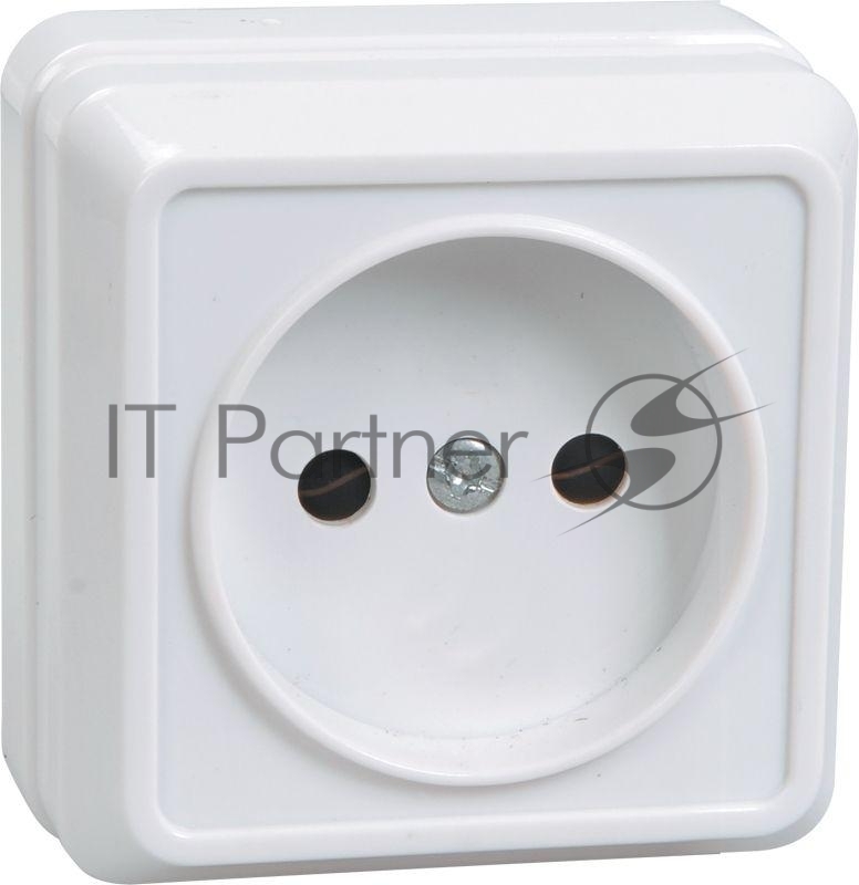 Розетка 1-м ОП Октава 10А IP20 без заземл. белый IEK ERO10-K01-10-DC