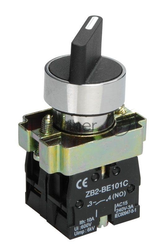 Переключатель LAY5-BD33 на 3 полож. черный I-O-II станд. ручка IEK BSW60-BD-3-K02