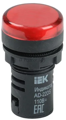 Арматура светосигнальная AD-22DS 230В красн. IEK BLS10-ADDS-230-K04