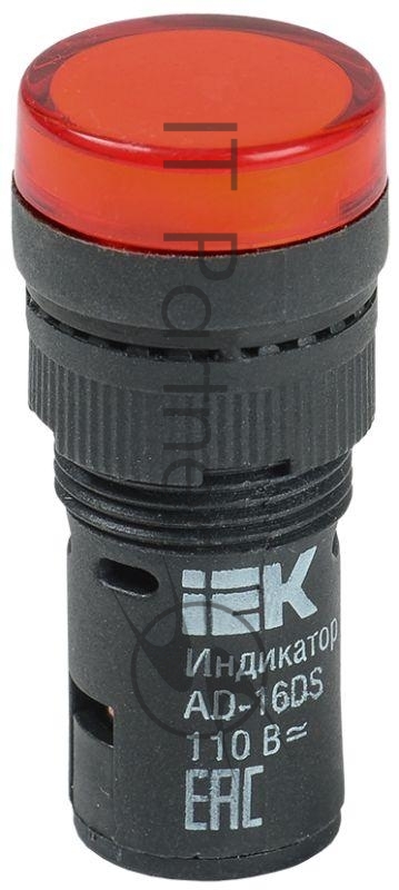 Арматура светосигнальная AD-16DS 24В AC/DC красн. IEK BLS10-ADDS-024-K04-16