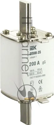 Вставка плавкая ППНИ-35 200А габарит 1 IEK DPP30-200