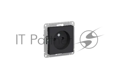 Механизм розетки 1-м СП AtlasDesign без заземл. 16А карбон SchE ATN001041