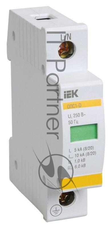 Ограничитель перенапряжения ОПС1-C 1P IEK MOP20-1-C