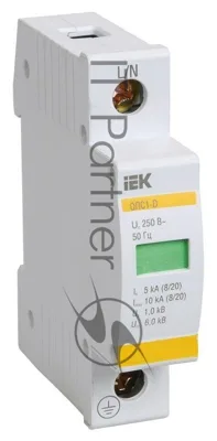 Ограничитель перенапряжения ОПС1-C 1P IEK MOP20-1-C