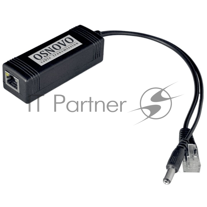 Сплиттер PoE Splitter/2 Osnovo Fast Ethernet. PoE IEEE 802.3af.- RJ45(10/100 Base-T, IE