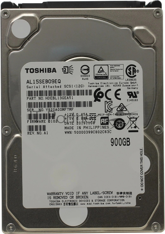 Жесткий диск HDD Toshiba Enterprise 900Gb 10500rpm SAS 128Mb 2.5"