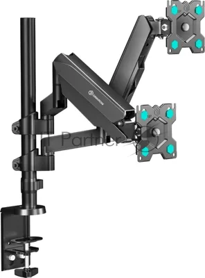 Кронштейн (держатель) ONKRON G140 для двух мониторов 13"-32" дюймов настольный, черный