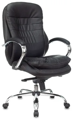 Кресло Бюрократ T-9950/BLACK-PU черный, экокожа