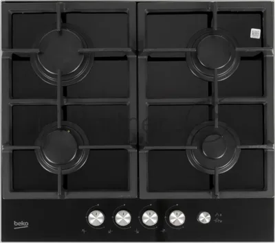 Газовая варочная поверхность Beko HILG64235S, 4 конфорки, закаленное стекло, 7400 Вт
