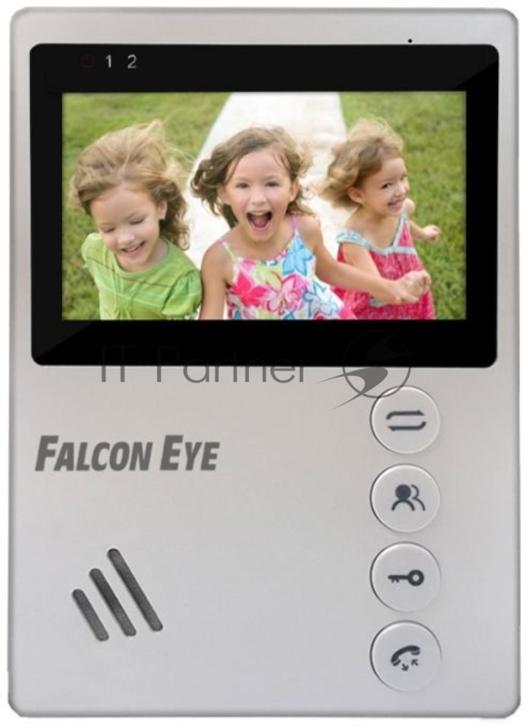 Видеодомофон Falcon Eye VISTA цветной, подключение 2-х вызывных панелей, без трубки (Hands Free), управление электрозамком, цвет корпуса: белый, нап