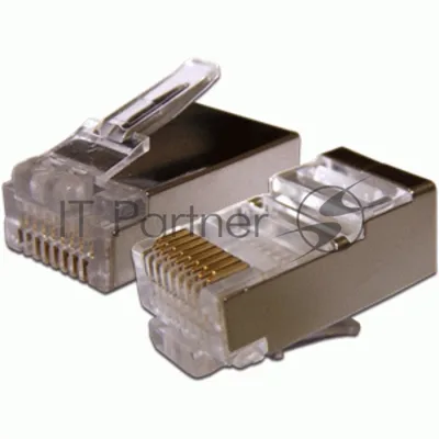 Коннектор LANMASTER RJ45 STP 8P8C, универсальный, cat.6A, 100 шт.