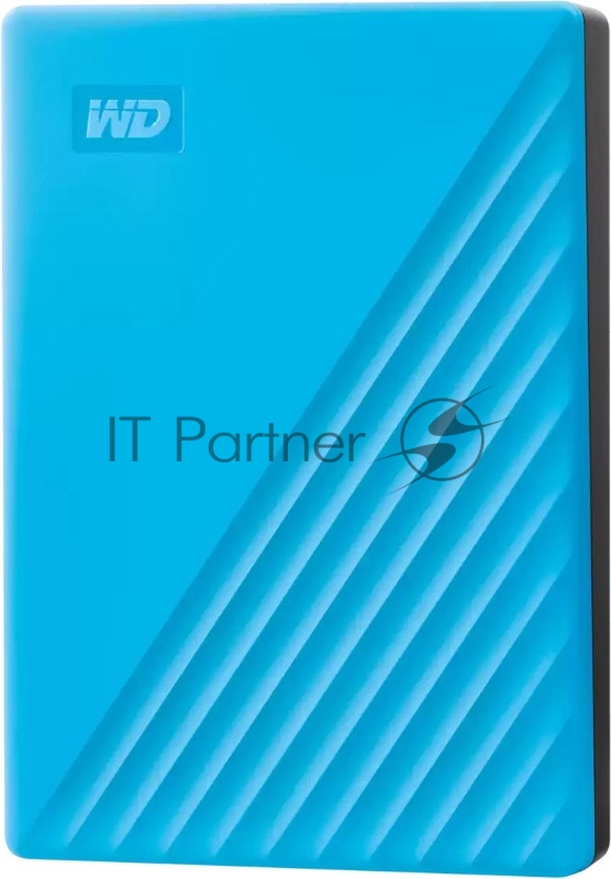 Внешний HDD 2.5" Western Digital My Passport, 2TB, USB 3.2 Gen 1 Type-A, 5400 rpm, голубой